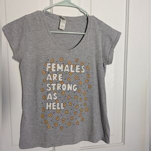 Gray Graphic Feminist T-Shirt (Unbreakable Kimmy Schmidt)